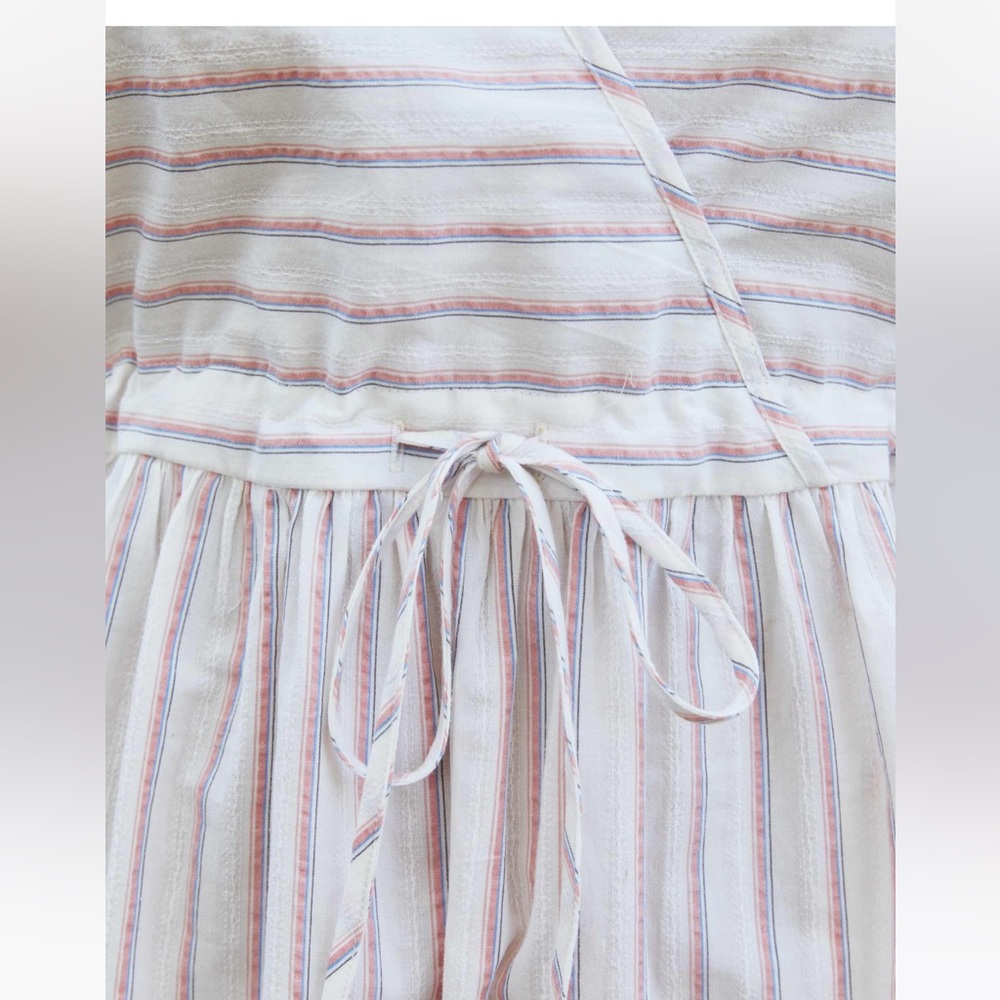 🚨 S O L D 🚨 Christy Dawn “washed thulian embroidered striped”, stripe dress xs - Picture 6 of 12
